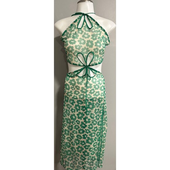 For Love & Lemons Claudia Floral Swim Cover Midi Dress NWT XL - Picture 3 of 7